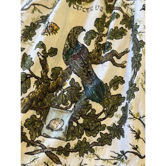 No Brand Short Sleeve Utility Dress Colorful Bird Pattern Women Sz Measured Read - Picture 8 of 16